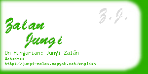 zalan jungi business card